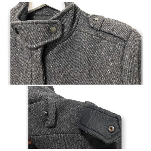 Vince Gray Wool Back Pleat Jacket/Coat , size 8 - Picture 8 of 12